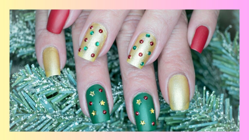 Elegant Winter Florals nail art